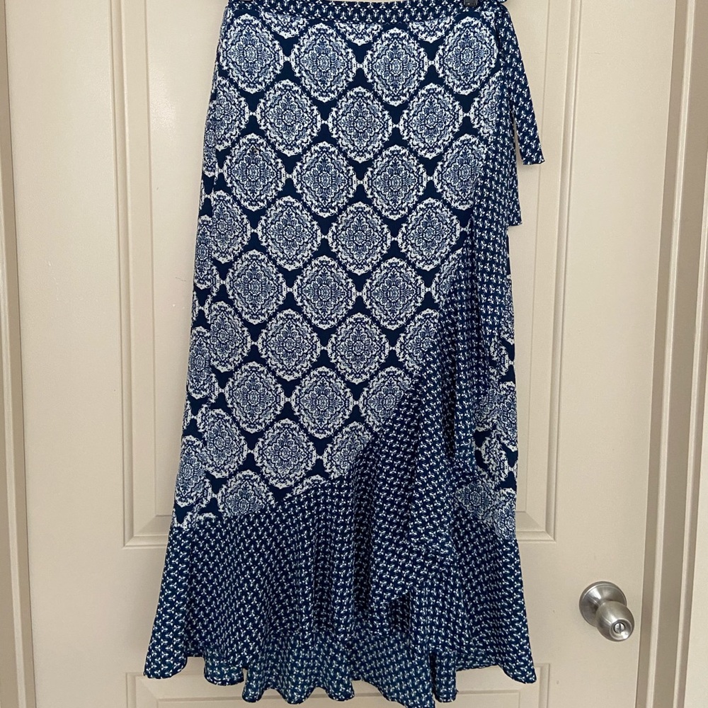 Knox Rose Bohemian Ruffle Wrap Skirt